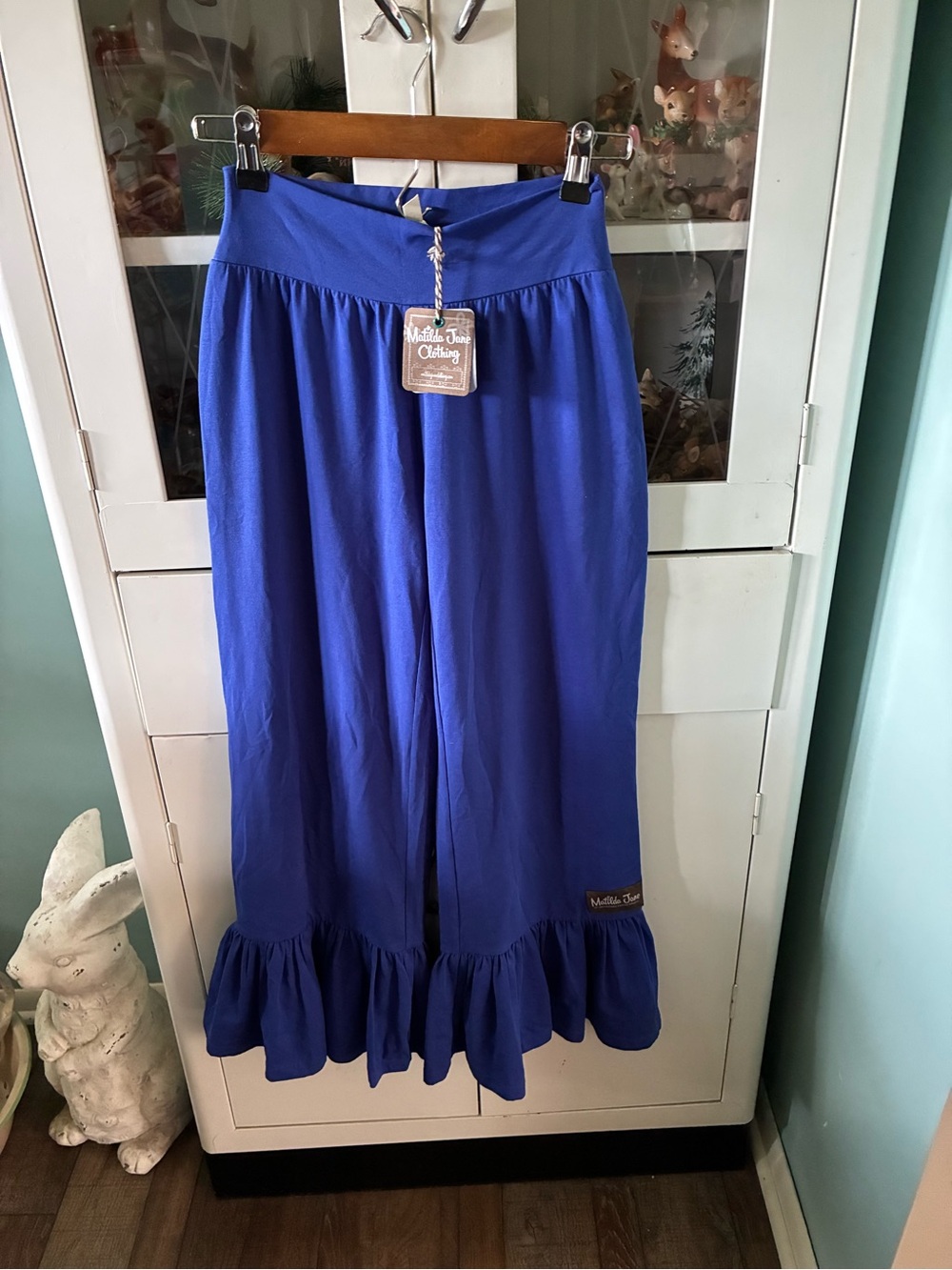 Matilda Jane sz XS Royal Blue Ruffle-Hem Pants nwt